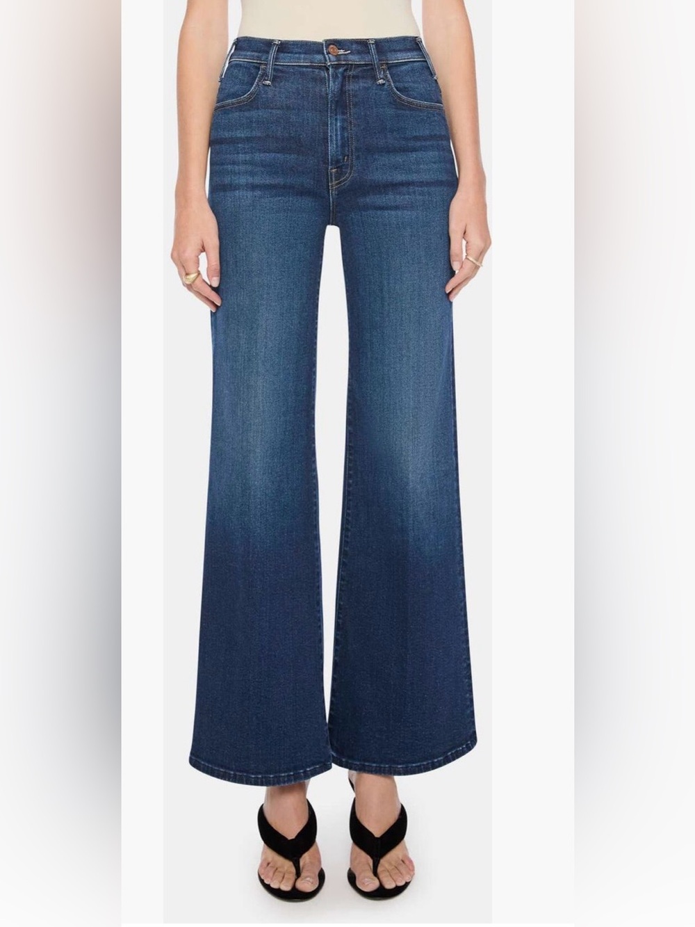 NWOT- MOTHER The Hustler Roller Sneak Jeans – Dial L For Love – Size 23
